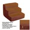 Pet Adobe Pet Adobe High Density Foam Stairs 3 Step Design, Ramp for Small Dogs, Cats with Cover, Brown 330378VSG - alternate 3